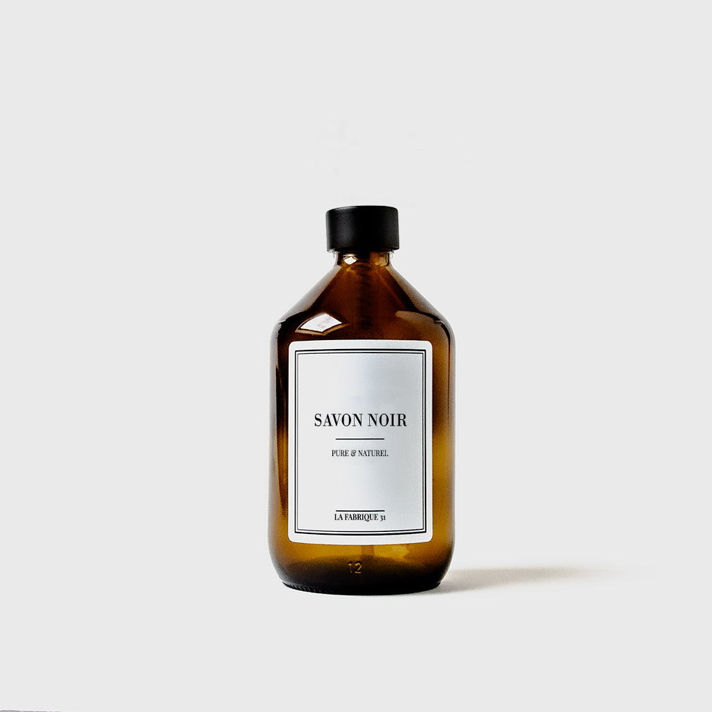 bouteille ambre savon noir liquide flacon apothicaire ambre bouchon noir 500 ml