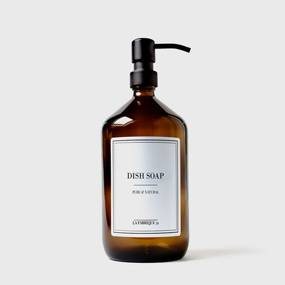 dish soap amber bottle 1000 ml pump black