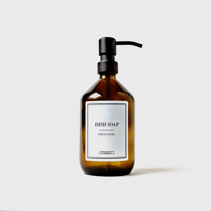 dish soap amber bottle 500 ml pump black