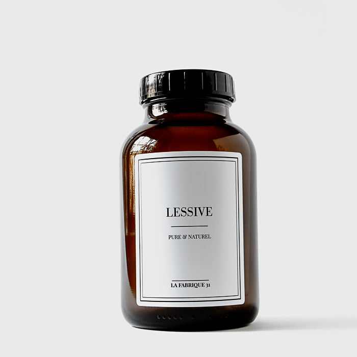 Bocal d'apothicaire ambré pour Lessive en poudre – La Fabrique 31